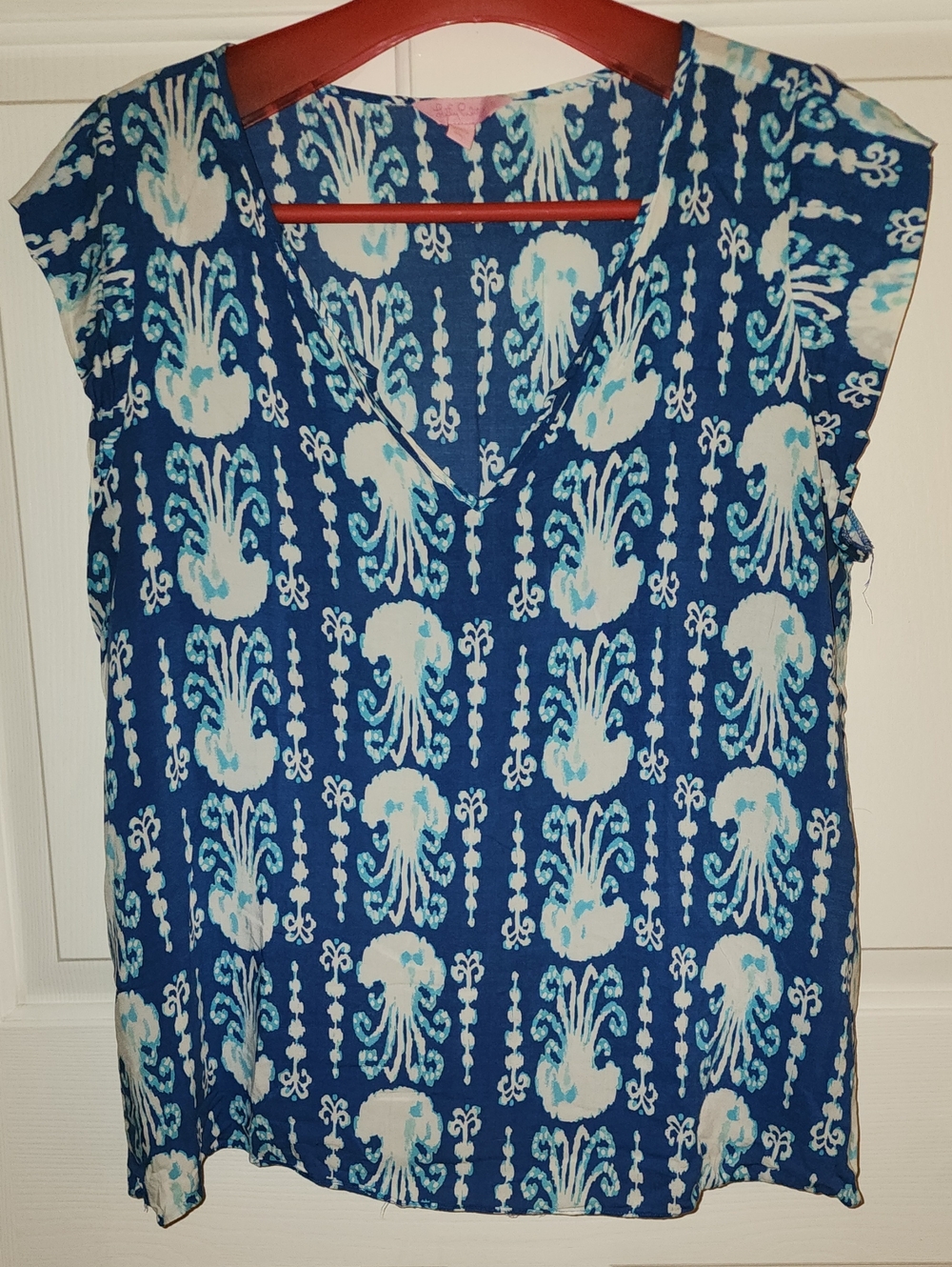 Lilly Pulitzer Shelley Blouse In Indigo Get In Line